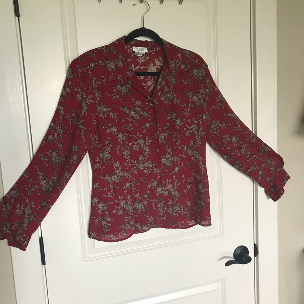 Due Per Due Silk Blouse Collection SZ 8